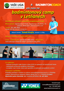 PŘIHLASTE SE na badmintonový camp v Letňanech